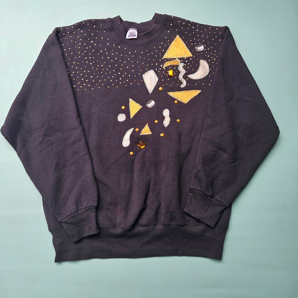 Vintage Ugly Christmas Sweater Hand made Size Large